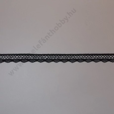 Fekete pamut csipke 1 cm