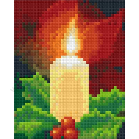 Karácsonyi gyertya pixelhobby kirakó készlet