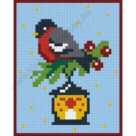 Madár lámpással pixelhobby kirakó készlet