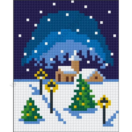 Templom karácsonykor - pixelhobby kirakó készlet
