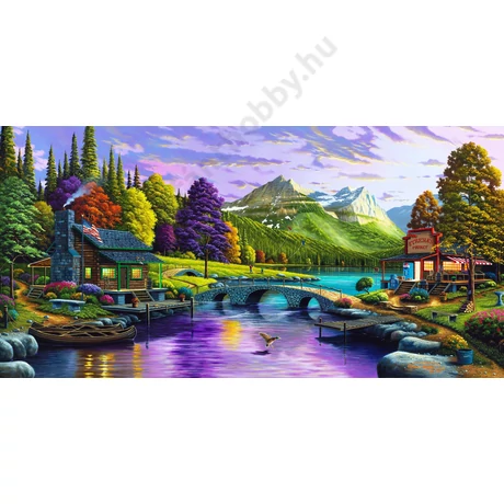 Gyönyörű óriás tájkép gyémántszemes kirakó 105 x 55 cm