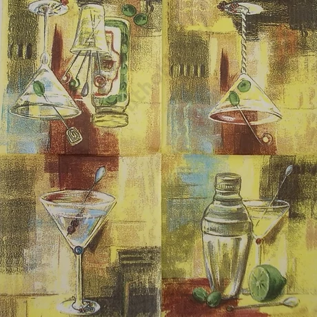 Szalvéta 25X25 cm Koktél