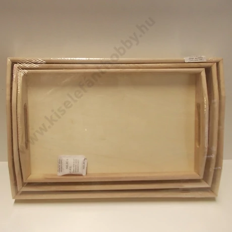Tálca szett 3 db-os 35X23X3,5 cm, 32X21X3,5 cm, 29,5X18X3,5 cm