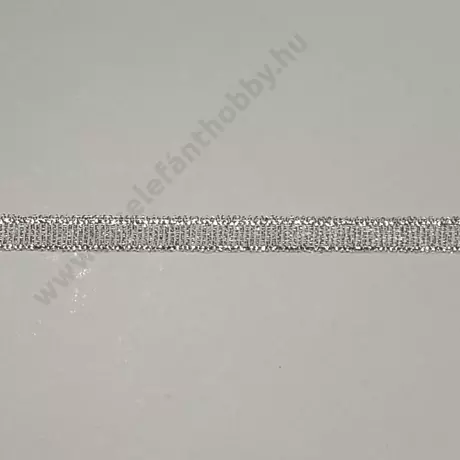 Ezüst fémszálas szalag 2,5 cm