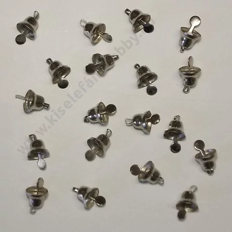 Mini csengettyű ezüst 0,8 cm 20 db