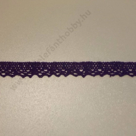 Lila pamut csipke 1 cm