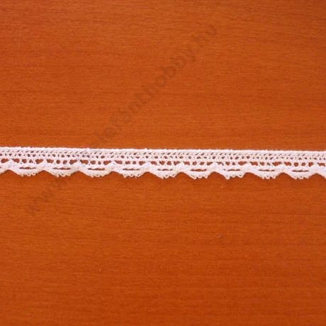 Fehér pamut csipke 1,2 cm