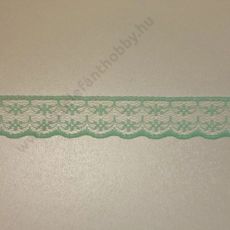 Almazöld műszálas csipke 2,3 cm