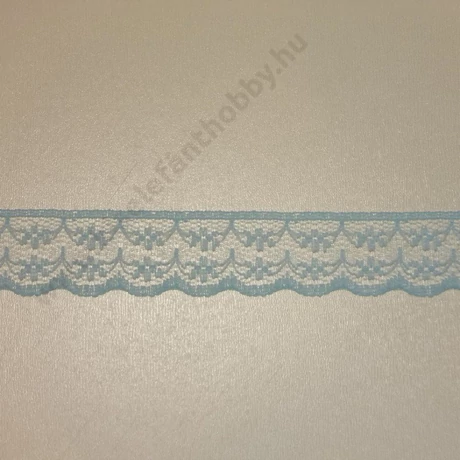 Világoskék műszálas csipke 2,3 cm