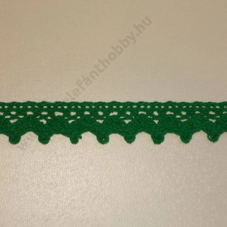 Zöld pamut csipke 2 cm