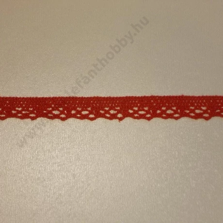 Piros pamut csipke 1 cm
