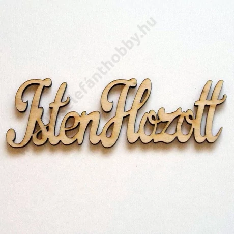 Isten hozott feliratú fatábla  3 x 10 cm