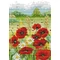 KERESZTSZEMES KÉP CÉRNÁVAL 20x29 cm pipacs mező
